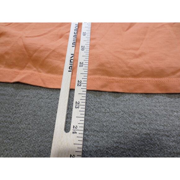 Life is Good Womens Shirt Meidum Orange Tee Short Sleeve Tree Butterfly - Picture 7 of 7